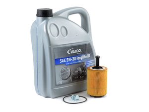 ES#2785145 - MK5TDIOILKT13 - Oil Service Kit - Includes Hengst oil filter and Vaico 5w-30 oil - Assembled By ECS - Volkswagen