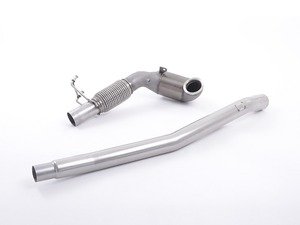 ES#3108217 - ssxvw349 - 3" Cast large bore downpipe and Hi-Flow Sports Cat - Featuring a Milltek Sport Hi-Flow Sport Cat, for use with the stock cat-back - Milltek Sport - Audi Volkswagen