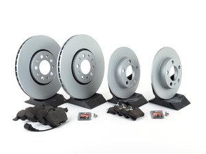 ES#3173537 - 1J0698001KT1 - Economy Front & Rear Brake Service Kit - Zimmerman Rotors and ECS DD23 ceramic pads - Only the essentials to perform a brake service - Assembled By ECS - Volkswagen