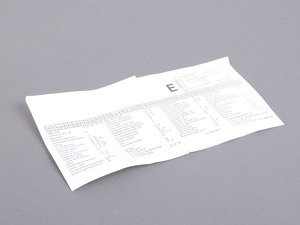 ES#185154 - 71236911028 - LABEL - Genuine BMW - BMW