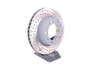 ES#2593213 - 275808 - Cross-Drilled Front Brake Rotor - priced each - 11.73" (298mm) - Front axle fitment - Both left and right - Sebro - Porsche