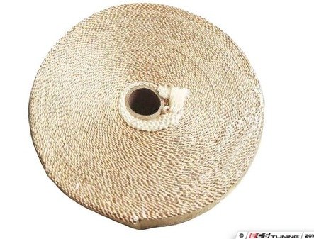 ES#4028213 - TS-EW-T - Universal Fiberglass Exhaust Wrap - Tan - Increase power by containing exhaust heat - Tan - Torque Solution - Audi BMW Volkswagen Mercedes Benz MINI Porsche