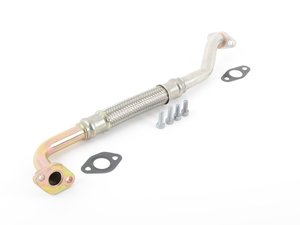 ES#3176246 -  06b145735fKT - Turbo Oil Line Kit - Return  - Line from bottom of turbo to oil pan - Includes necessary hardware - Assembled By ECS - Audi