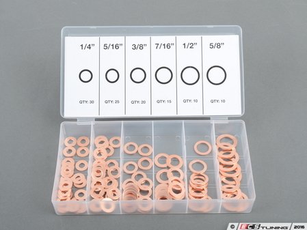 ES#2932391 - ATD359 - 110 Pc. Copper Washer Assortment - Always have extra copper washers - ATD Tools - Audi BMW Volkswagen Mercedes Benz MINI Porsche