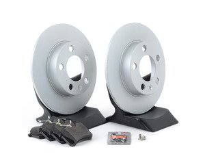 ES#3173520 - 1J0698014KT2 -  Economy Rear Brake Service Kit (232x9) - (NO LONGER AVAILABLE) - Coated Optimal Rotors and Jurid Brake pads - Only the essentials to perform a brake service - Assembled By ECS - 