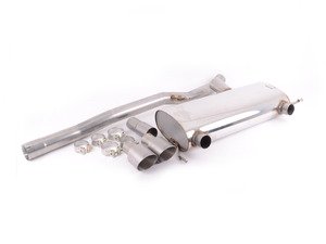 ES#2827545 - SSXAU428 - Cat-Back Exhaust System - Non-Resonated - 3" stainless steel with dual 100mm Titanium tips - Milltek Sport - Audi
