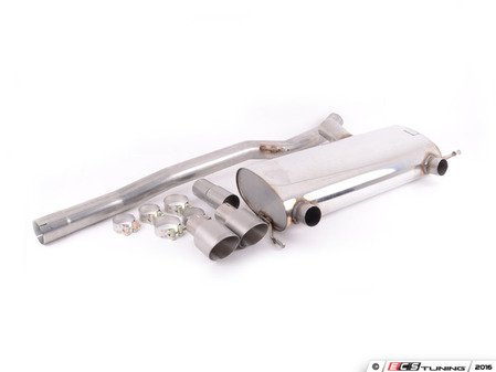 ES#2827545 - SSXAU428 - Cat-Back Exhaust System - Non-Resonated - 3" stainless steel with dual 100mm Titanium tips - Milltek Sport - Audi
