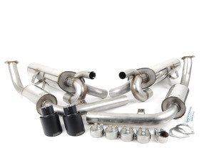 ES#2827918 - SSXPO117 - Cat-back Exhaust system - Resonated - 2.25" stainless steel exhaust with ceramic black tips - Milltek Sport - Porsche