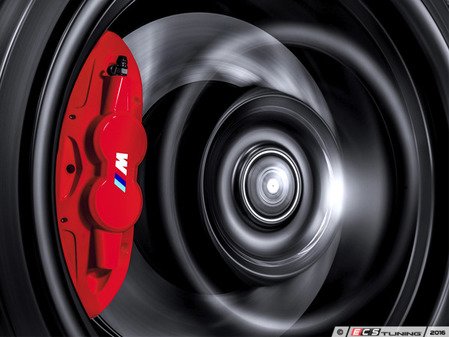 ES#2796262 - E9XMPBBKT2 - M Performance 4 Piston Front Big Brake Kit - Red  - Upgrade to M Performance calipers and 370x30mm front rotors with ECS DD23 Daily Driver brake pads - Assembled By ECS - BMW