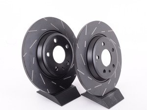 ES#2072381 - USR1535 - Rear Slotted Brake Rotors - Pair (300x12) - Upgrade your stopping power - EBC - Audi