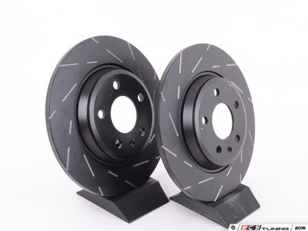 ES#2072381 - USR1535 - Rear Slotted Brake Rotors - Pair (300x12) - Upgrade your stopping power - EBC - Audi