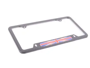 MINI Union Jack License Plate Frame - Black - Priced Each