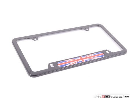 ES#4562857 - 51805A5CFA4 - MINI Union Jack License Plate Frame - Black - Priced Each - Add the union jack look to your plate - Genuine MINI - MINI