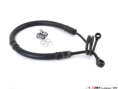 ES#3177508 - 8E1422893DFKT - Power Steering Pressure Hose Service Kit - Connects the power steering pump to the steering rack - Includes banjo bolts and sealing washers - Assembled By ECS - Audi