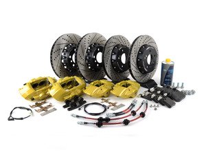 ES#3184078 - 009607ecs01aKt9 - ECS M Performance Front & Rear Big Brake Kit - Yellow - (NO LONGER AVAILABLE) - Upgrade to M Performance calipers, 370x30mm 2-piece rotors, Genuine BMW pads, & ECS Exact-fit brake lines - ECS - 