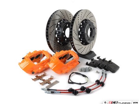 ES#3184076 - 009607ECS01AKT7 - ECS F30 M Performance Front Big Brake Kit - Orange - (NO LONGER AVAILABLE) - Upgrade to M Performance calipers and 370x30mm 2-piece front rotors with Genuine BMW pads - ECS - 
