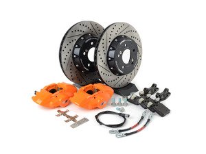 ES#3184073 - 009607ecs01aKT4 - ECS F30 M Performance Rear Big Brake Kit - Orange - Upgrade to the F30 M Performance calipers with larger 2-piece rotors and stainless steel brake lines - ECS - 