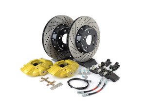 ES#3184074 - 009607ecs01aKT5 - ECS F30 M Performance Rear Big Brake Kit - Yellow - (NO LONGER AVAILABLE) - Upgrade to the F30 M Performance calipers with larger 2-piece rotors and stainless steel brake lines - ECS - 