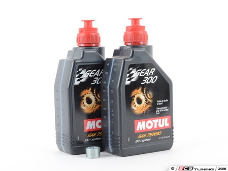 ES#2996323 - G052527A2KT11 - Manual Transmission Fluid Service Kit - Featuring 2 liters of full synthetic Motul 75W-90 fluid and a drain plug to service your transmission. M24x1.5 - Assembled By ECS - Volkswagen