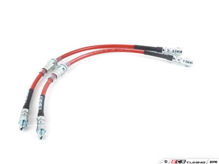 ES#2712667 - 002565ECS01AKT2 - Exact-Fit Stainless Steel Brake Lines - Complete Kit - Set of 6 DOT-compliant lines, manufactured by ECS Tuning to replace your standard rubber lines. - ECS - BMW