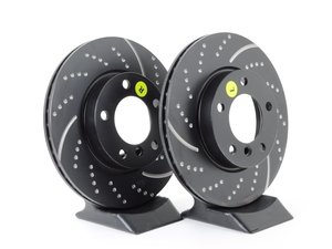 ES#521729 - GD553 - Sport Front Brake Rotors - Pair (286x22) - Dimpled and slotted brake rotor set - EBC - BMW