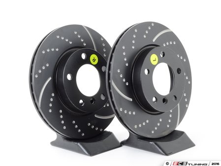 ES#521729 - GD553 - Sport Front Brake Rotors - Pair (286x22) - Dimpled and slotted brake rotor set - EBC - BMW