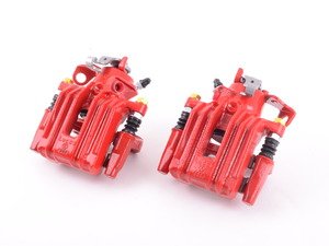 ES#3160748 - S2574 - Rear Brake Calipers - Pair - Restore braking performance with fresh new powdercoated parts - Power Stop - Audi Volkswagen