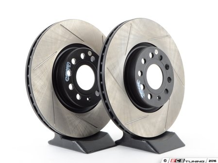 ES#3136988 - 126.33098CslKT - Front Slotted Cryo Treated Rotors - Pair (312x25) - Upgrade your stopping power - OE# 1K0615301AA - StopTech - Audi Volkswagen