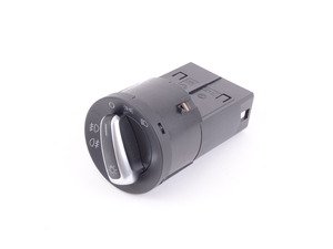 ES#3143005 - 6R0941531GAPV - Standard European Headlight Switch - Brushed Trim - Controls headlights, parking lights, front fog lights, and rear fog lights - Hudson - Volkswagen