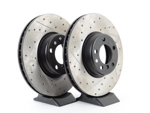 ES#3033146 - 34216792233CDS - Cross-Drilled & Slotted Brake Rotors - Rear (330x20mm) - This design removes performance robbing outgas and material dust caused by braking - StopTech - BMW