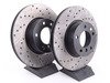ES#3034970 - 34116792219CD - Cross-Drilled Brake Rotors - Front (312x24) - This design removes performance robbing outgas and material dust caused by braking - StopTech - BMW
