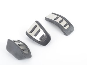 ES#2556937 - 8K1064200 - Pedal Set - Aluminum  - Includes the brushed aluminum throttle, clutch and brake pedals - Audi Zubehor - Audi