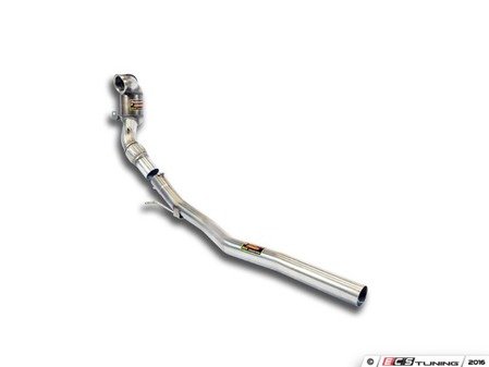 ES#3056316 - 771741 - 3" Stainless Steel Downpipe - Performance downpipe for use with OEM exhaust system. 200 Cell Catalytic Converter - Supersprint - Audi Volkswagen