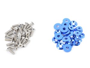 ES#3177027 - ULTVWMK5R32DKB - Ultimate Dress-Up Fastener Kit - Dark Blue  - 240 piece kit featuring stainless steel fasteners and billet aluminum finish washers - ZSPEC Design - Volkswagen