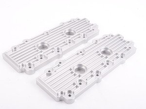 ES#2840171 - M14SLV - 993 Billet Aluminum Lower Valve Cover Pair - Silver - Stop oil leaks dead in their tracks and look great doing it - Rennline - Porsche