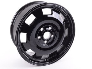 ES#3188207 - 5c0601025max1KT - 17" Turbine - Gloss Black - Priced Each - 17"x7" ET43 5x112 - Includes trim ring with silver spokes and chrome center cap - Genuine Volkswagen Audi - Volkswagen