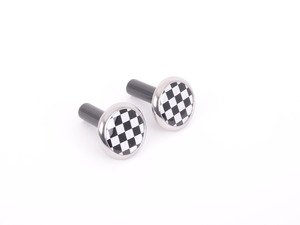 ES#2998864 - 82292406338 - Door Pin Set - Checkered Flag  - Add some MINI style to your stock door lock pins - Genuine MINI - MINI