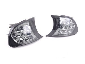 ES#2808217 - 4441507P3AS - Crystal Smoke Amber LED Corner Assembly - Pair - Amber LED - Direct replacements for the stock amber corner lights - Depo - BMW