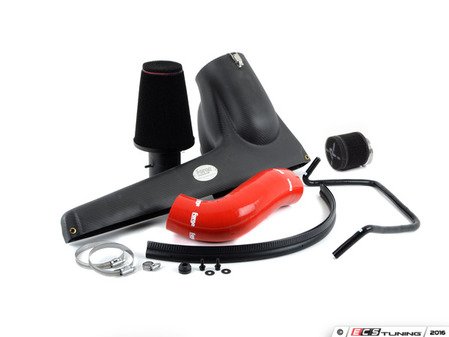 ES#3184619 - FMINDMK7REDKT - Gloss Carbon Fiber Cold Air Intake System - Red Hose - Draw in colder, denser air for stronger, more efficient combustion - Forge - Audi Volkswagen