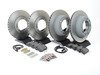 ES#2597615 - 477405083AOEKT - Front & Rear Brake Service Kit - Featuring Sebro rotors and Textar brake pads - Assembled By ECS - Porsche