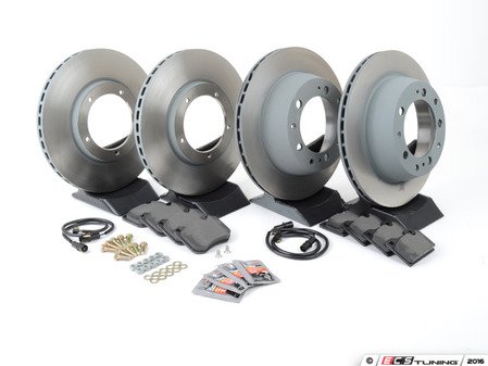 ES#2597615 - 477405083AOEKT - Front & Rear Brake Service Kit - Featuring Sebro rotors and Textar brake pads - Assembled By ECS - Porsche