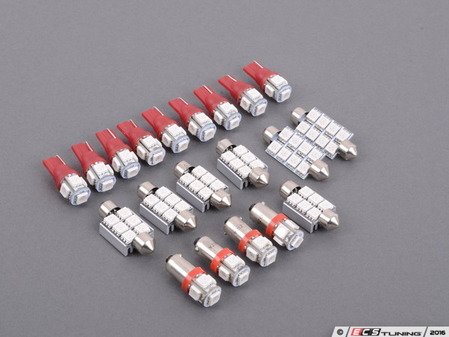 ES#3137475 - 019396ECS04BKT - Master LED Interior Lighting Kit - Red - Transform your complete interior in minutes with new LED interior bulbs from Ziza - ZiZa - Audi