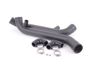 ES#3183538 - 034-108-5001-BLK - Stainless Steel Bi-Pipe Set - Wrinkle Black  - Replace your restrictive OEM Audi bipipes with 034Motorsport's High-Flow Bi-pipe Set for the 2.7T! - 034Motorsport - Audi