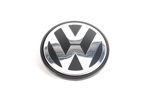 ES#248932 - 7L6601149BRVC - 70mm Center Cap - Priced Each - Black / Anthracite - Genuine Volkswagen Audi - Volkswagen