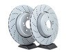 ES#3183517 - 34112282805kt10 - performance Front & Rear Brake Service Kit - Featuring front ECS 2-piece semi-floating cross drilled and slotted rotors, OE rear Zimmermann Formula-Z rotors, and Hawk HPS pads - Assembled By ECS - BMW