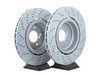 ES#3183517 - 34112282805kt10 - performance Front & Rear Brake Service Kit - Featuring front ECS 2-piece semi-floating cross drilled and slotted rotors, OE rear Zimmermann Formula-Z rotors, and Hawk HPS pads - Assembled By ECS - BMW