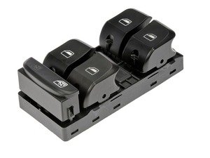 ES#3189987 - 901-570 - Power Window Switch Assembly - Nero (Black) - Main window switch with window lock button for the driver door - Dorman - Audi