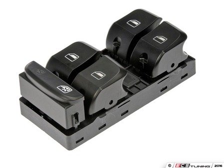 ES#3189987 - 901-570 - Power Window Switch Assembly - Nero (Black) - Main window switch with window lock button for the driver door - Dorman - Audi