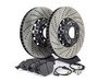 ES#3183518 - 34112282805KT11 - Performance Front Brake Service Kit - Featuring ECS 2-piece semi-floating cross drilled and slotted rotors and Hawk HPS pads - Assembled By ECS - BMW