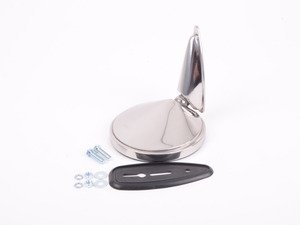 ES#2534965 - 90173111101 - Plane Round Exterior Door Mirror - Priced Each - Chrome exterior mirror - 2 required - URO - Porsche